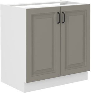 Szafka stojąca do kuchni pod zlew STILO 80 ZL 2F Gliniasty Szary/Biały