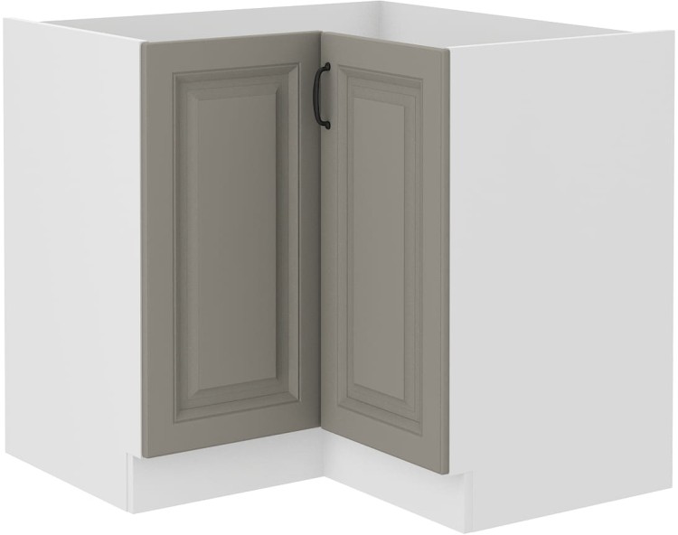 Szafka stojąca do kuchni narożna STILO 89x89 DN 1F Gliniasty Szary/Biały