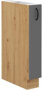 Szafka stojąca do kuchni z szufladą STILO 15 D CARGO Szary/Dąb Artisan