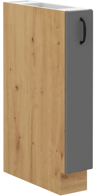Szafka stojąca do kuchni z szufladą STILO 15 D CARGO Szary/Dąb Artisan