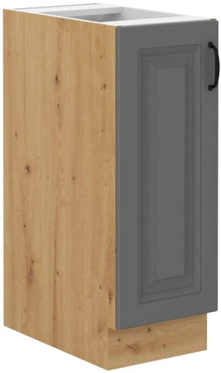 Szafka stojąca do kuchni z szufladą STILO 30 D CARGO Szary/Dąb Artisan