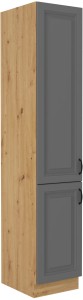 Szafka kominowa do kuchni STILO 40 DK-210 2 F Szary/Dąb Artisan
