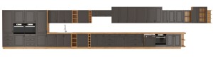 Szafka górna do kuchni STILO 40 G-72 1F Szary/Dąb Artisan