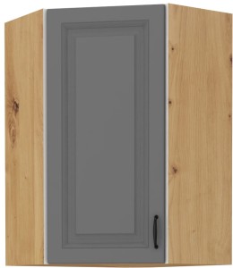 Szafka górna do kuchni narożna STILO 58x58 GN-90 1 F Szary/Dąb Artisan