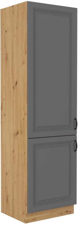 Szafka kominowa do kuchni STILO 60 DK-210 2 F Szary/Dąb Artisan