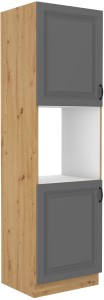 Szafka kominowa do kuchni na piekarnik STILO 60 DP-210 2F Szary/Dąb Artisan