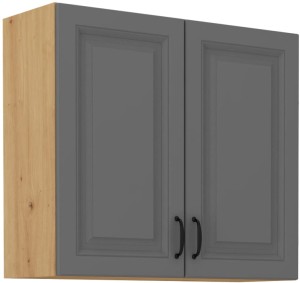 Szafka górna do kuchni STILO 80 G-72 2F Szary/Dąb Artisan