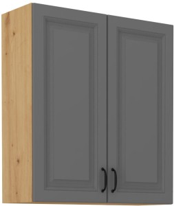 Szafka górna do kuchni STILO 80 G-90 2F Szary/Dąb Artisan