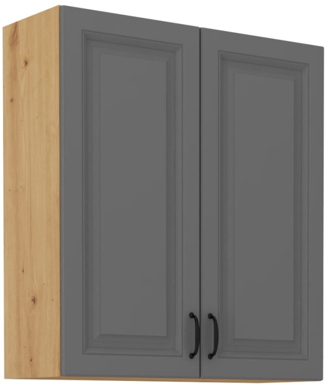 Szafka górna do kuchni STILO 80 G-90 2F Szary/Dąb Artisan