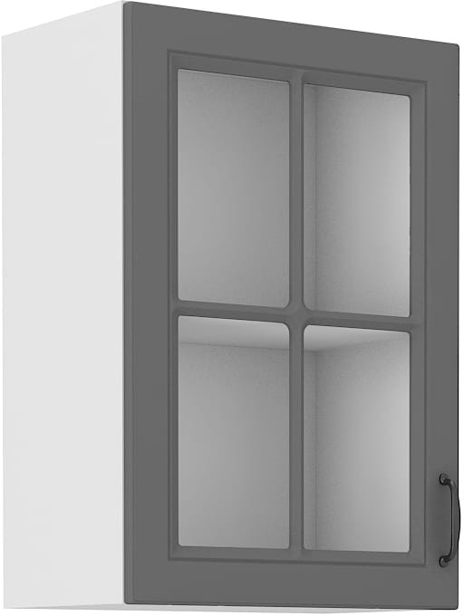 Szafka górna do kuchni z witryną STILO 40 GS-72 1F Szary/Biały