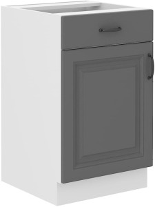 Szafka stojąca do kuchni z szufladą STILO 50 D 1F 1 S Szary/Biały