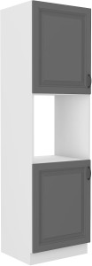 Szafka kominowa do kuchni na piekarnik STILO 60 DP-210 2F Szary/Biały