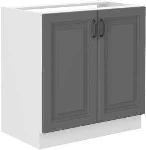 Szafka stojąca do kuchni pod zlew STILO 80 ZL 2F Szary/Biały