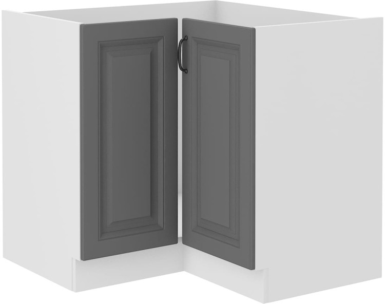 Szafka stojąca do kuchni narożna STILO 89x89 DN 1F Szary/Biały