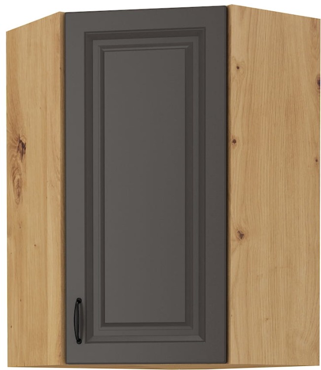 Szafka górna do kuchni narożna STILO 58x58 GN-90 1 F Grafit/Artisan
