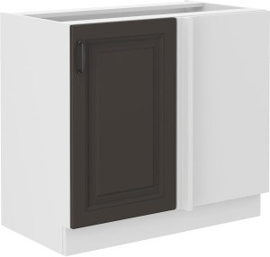 Szafka stojąca do kuchni narożna dostawna STILO 105 ND 1 F Grafit/Biały