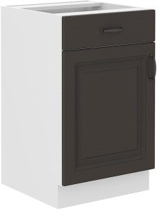 Szafka stojąca do kuchni z szufladą STILO 50 D 1F 1 S Grafit/Biały