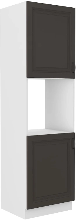 Szafka kominowa do kuchni na piekarnik STILO 60 DP-210 2F Grafit/Biały