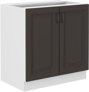 Szafka stojąca do kuchni STILO 80 D 2D Grafit/Białyd