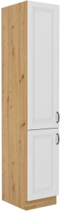 Szafka kominowa do kuchni STILO 40 DK-210 2 F Biały/Dąb Artisan