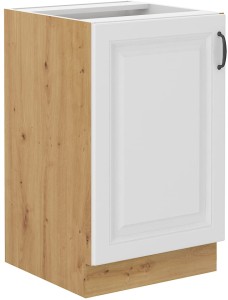 Szafka stojąca do kuchni pod zlew STILO 50 ZL 1F Biały/Dąb Artisan