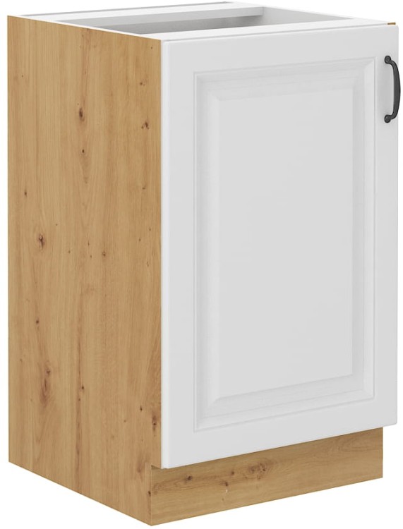 Szafka stojąca do kuchni pod zlew STILO 50 ZL 1F Biały/Dąb Artisan