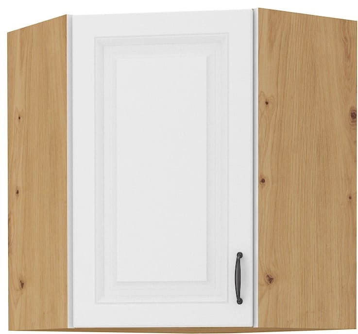Szafka górna do kuchni narożna STILO 58x58 GN-72 1 F Biały/Dąb Artisan