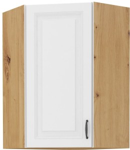Szafka górna do kuchni narożna STILO 58x58 GN-90 1 F Biały/Dąb Artisan