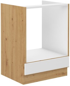 Szafka stojąca do kuchni pod piekarnik STILO 60 D GAZ Biały/Dąb Artisan