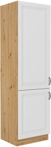 Szafka kominowa do kuchni STILO 60 DK-210 2 F Biały/Dąb Artisan