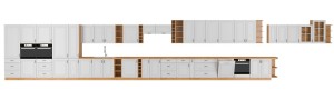 Szafka kominowa do kuchni STILO 60 DK-210 2 F Biały/Dąb Artisan
