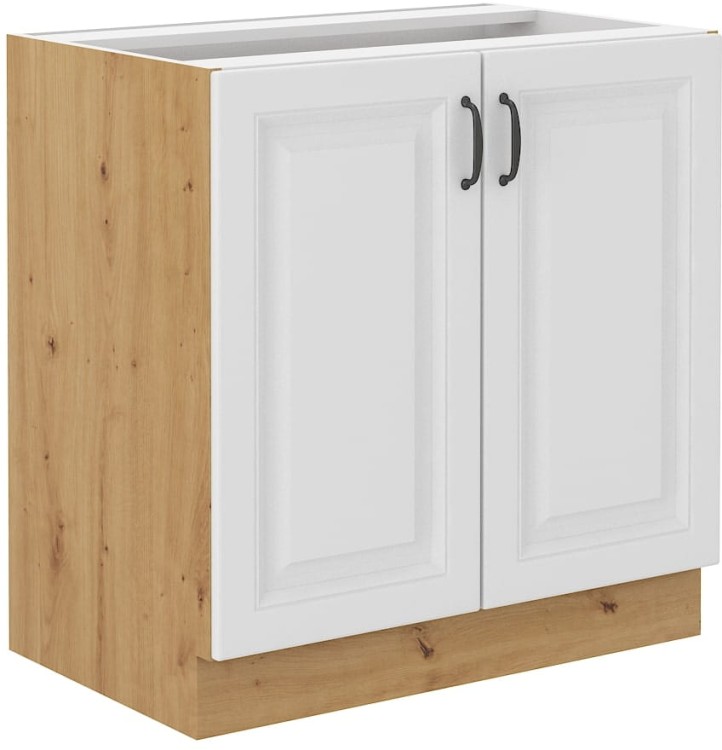 Szafka stojąca do kuchni STILO 80 D 2D Biały/Dąb Artisan