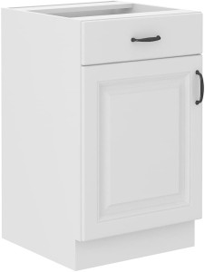 Szafka stojąca do kuchni z szufladą STILO 50 D 1F 1S Biały/Biały