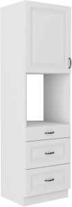 Szafka kominowa do kuchni z szufladami na piekarnik STILO 60 DPS-210 3S 1F Biały/Biały