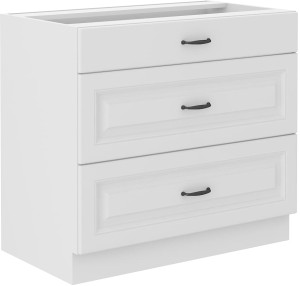 Szafka stojąca do kuchni z szufladami STILO 80 D 3S Biały/Biały