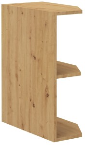 Szafka stojąca do kuchni otwarta zakończenie 30 D ZAK Szary