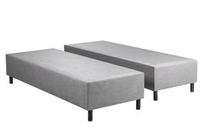 Łóżko hotelowe BOX 30 z wezgłowiem łączone 180x200 Szare