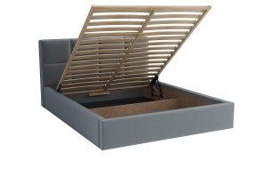 Łóżko dwuosobowe 160x200 z materacem - Alaska Szare