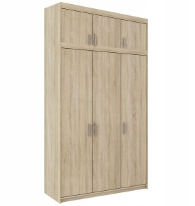 Szafa trzydrzwiowa Elena 3D SO03 z nadstawką NAEL SO03 Dąb Sonoma