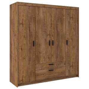 Szafa czterodrzwiowa Elena 4D DL04 z nadstawką NAEL DL04 Dąb Lefkas