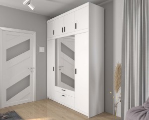 Szafa z lustrem Elena 4D SO04 z nadstawką NAEL SO04 Dąb Sonoma