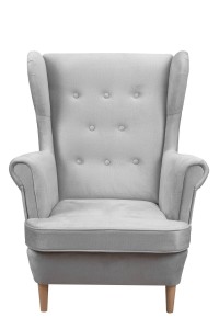 Zestaw wypoczynkowy Floki fotel z podnóżkiem Szary