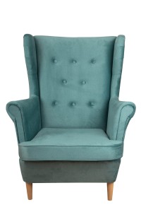 Zestaw wypoczynkowy Floki fotel z podnóżkiem Niebieski