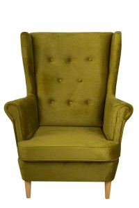 Zestaw wypoczynkowy Floki fotel z podnóżkiem Zielony