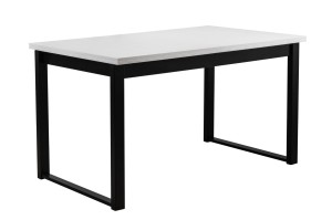 Stół rozkładany z 6 krzesłami L005 Czarny/Biały
