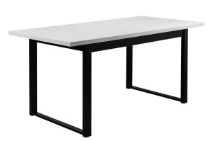 Stół rozkładany z 6 krzesłami L005 Czarny/Biały