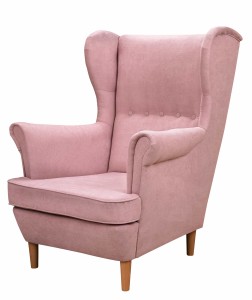 Zestaw mebli skandynawskich kanapa z fotelem Różowy