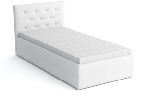 Łóżko jednoosobowe z materacem 80x200 Star Białe