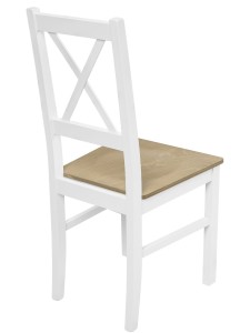 Zestaw stół z 4 krzesłami X001 Biały/Dąb Grandson