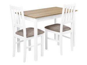 Zestaw stół z 2 krzesłami X004 Biały/Dąb Grandson